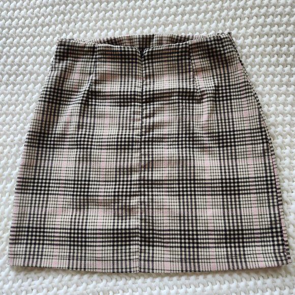 Wild Fable Plaid Side Slit Mini Skirt - Picture 4 of 5